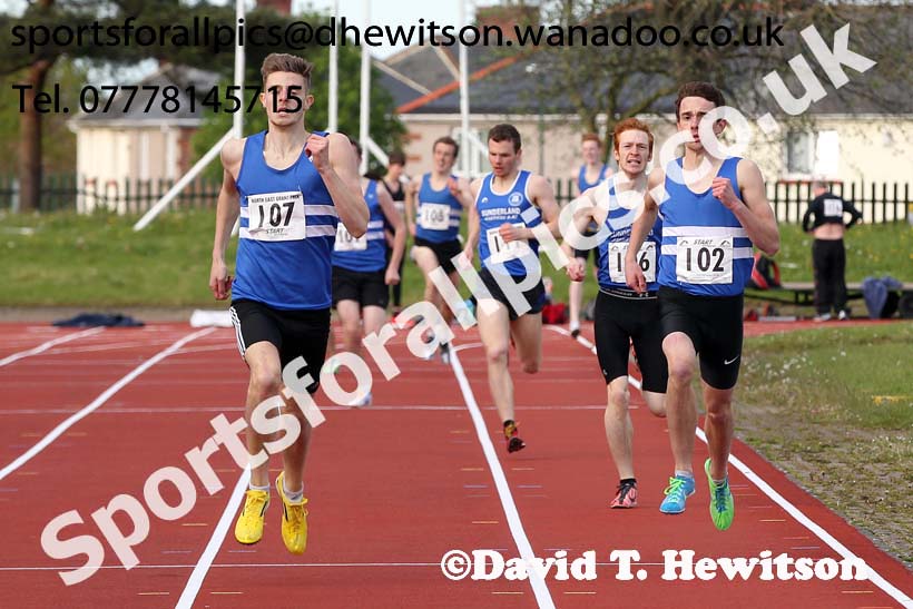 Jimmy Hedley 800 metres, North East Grand Prix, Monkton Stadium, Jarrow. Photo: David T. Hewitson/Sports for All Pics
